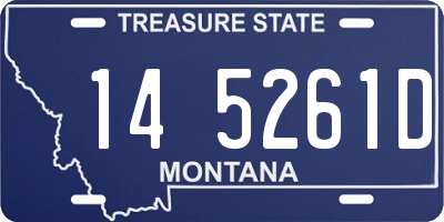 MT license plate 145261D