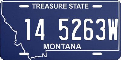 MT license plate 145263W