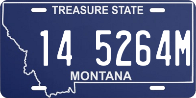 MT license plate 145264M