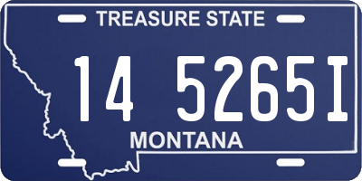 MT license plate 145265I