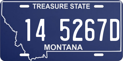 MT license plate 145267D