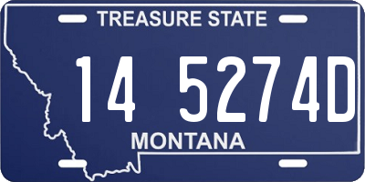 MT license plate 145274D