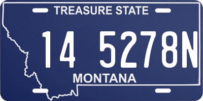 MT license plate 145278N