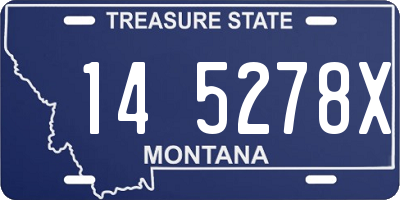 MT license plate 145278X