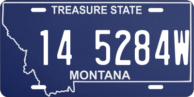 MT license plate 145284W