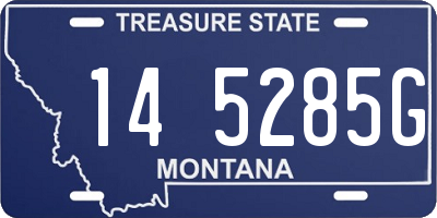 MT license plate 145285G