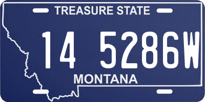 MT license plate 145286W