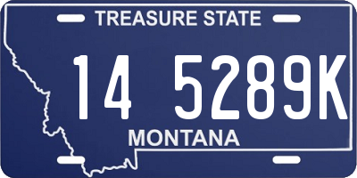 MT license plate 145289K