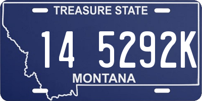 MT license plate 145292K