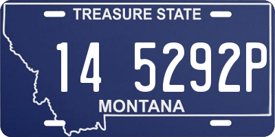 MT license plate 145292P