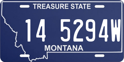 MT license plate 145294W