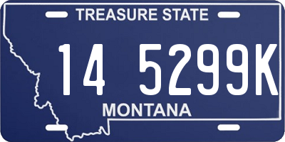 MT license plate 145299K