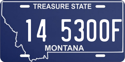 MT license plate 145300F