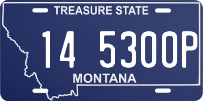 MT license plate 145300P