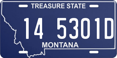 MT license plate 145301D