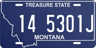 MT license plate 145301J