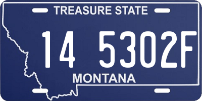 MT license plate 145302F
