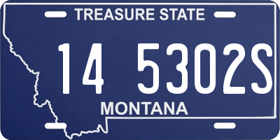 MT license plate 145302S