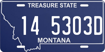 MT license plate 145303D