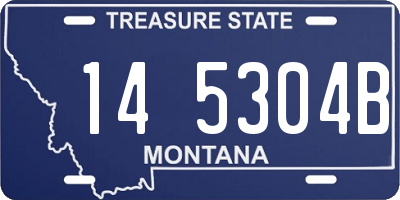 MT license plate 145304B