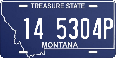 MT license plate 145304P