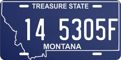 MT license plate 145305F