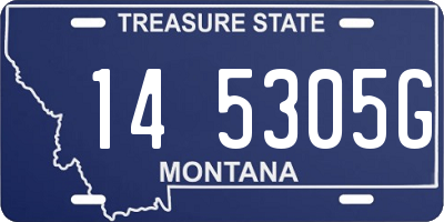 MT license plate 145305G