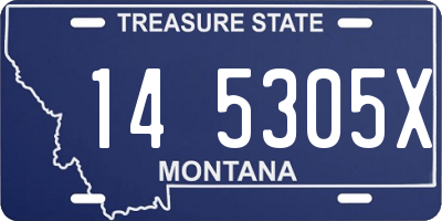 MT license plate 145305X