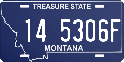 MT license plate 145306F