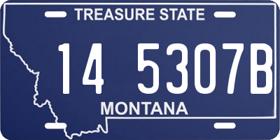 MT license plate 145307B