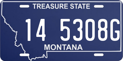 MT license plate 145308G