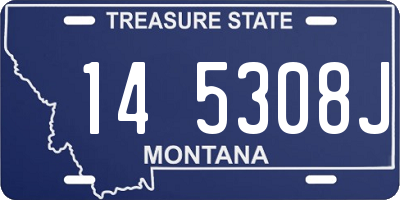 MT license plate 145308J