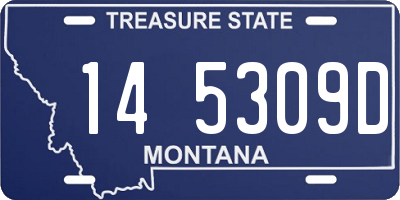 MT license plate 145309D