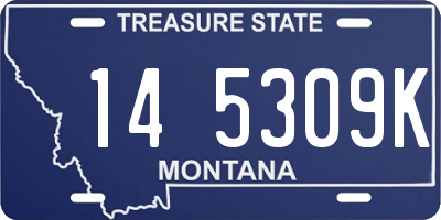 MT license plate 145309K