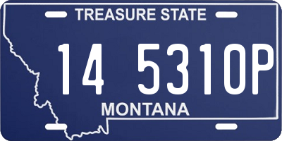 MT license plate 145310P