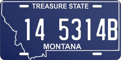 MT license plate 145314B