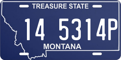 MT license plate 145314P