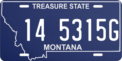 MT license plate 145315G