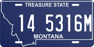MT license plate 145316M