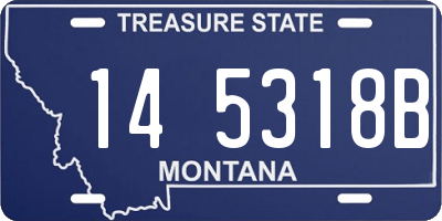 MT license plate 145318B