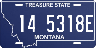 MT license plate 145318E
