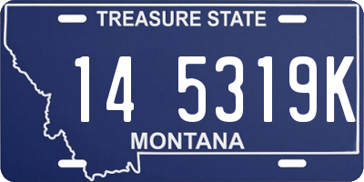 MT license plate 145319K
