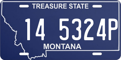 MT license plate 145324P