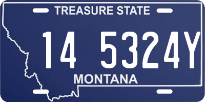 MT license plate 145324Y