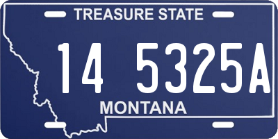 MT license plate 145325A
