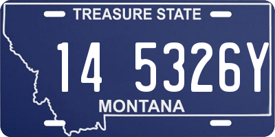 MT license plate 145326Y