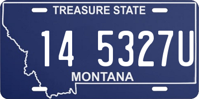 MT license plate 145327U