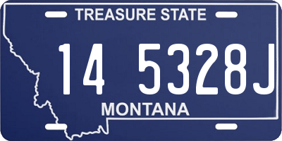 MT license plate 145328J