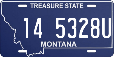 MT license plate 145328U