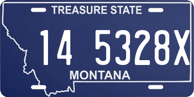 MT license plate 145328X
